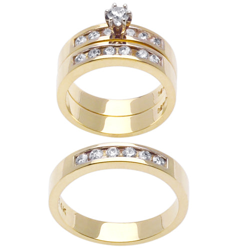 1.39ct 14K or 18K Two-Tone Gold Diamond Rings