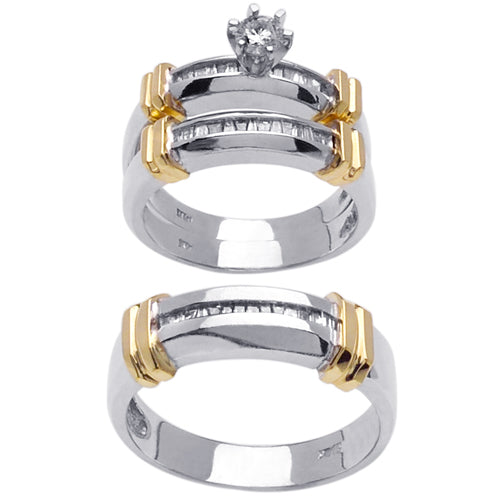 1.25ct 14K or 18K Two-Tone Gold Diamond Rings