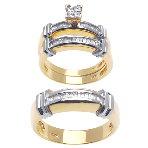 1.25ct 14K or 18K Two-Tone Gold Diamond Rings