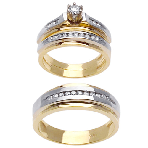 1.19ct 14K or 18K Two-Tone Gold Diamond Rings