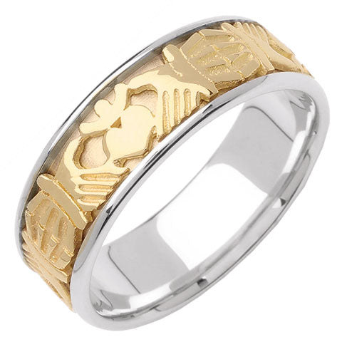 14K or 18K Two-Tone Gold Celtic Ring