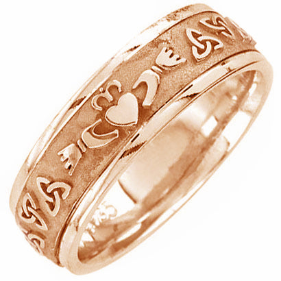 14K or 18K Rose Gold Celtic Ring