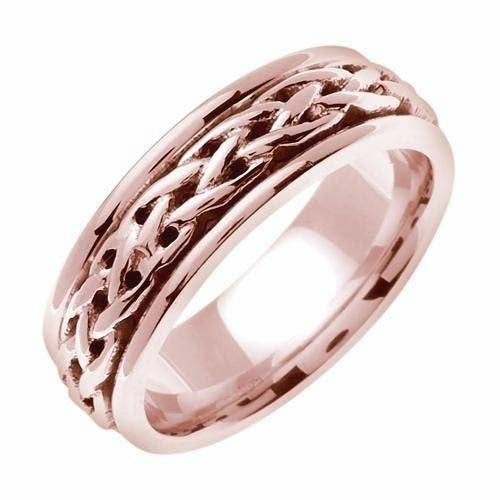 14K Rose or White/Rose Gold Celtic Infinity Knot Ring