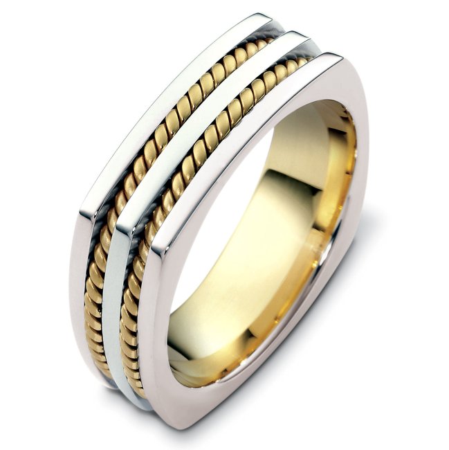 Hand Braided Square Design Ring Band