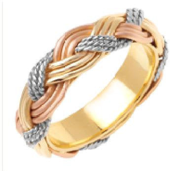 Nine Strand Hand Braided Ring Band