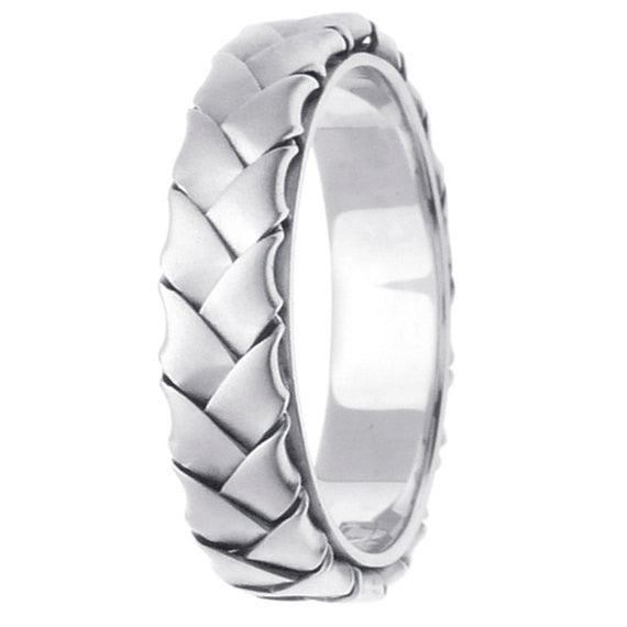 Sterling Silver Hand Braided Ring Band