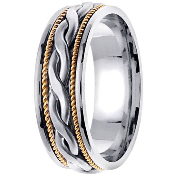 Braided Rope Edges Ring Band