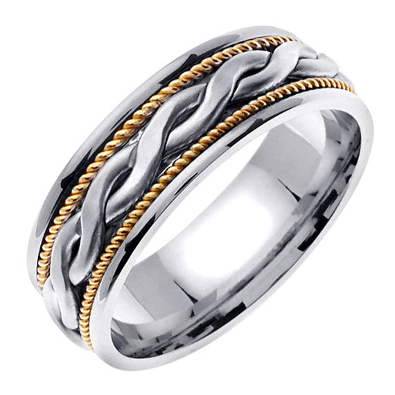 Braided Rope Edges Ring Band