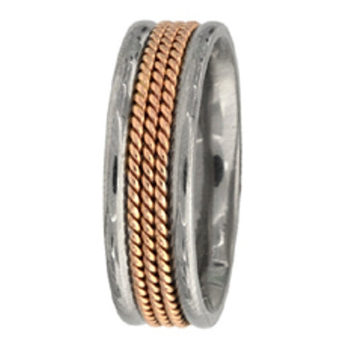 Hand Braided Three Row Cord Ring Band